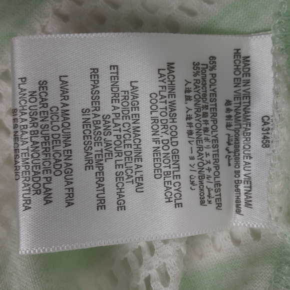 BCBGeneration Stripe Cropped Mesh Tank Top - Picture 8 of 14